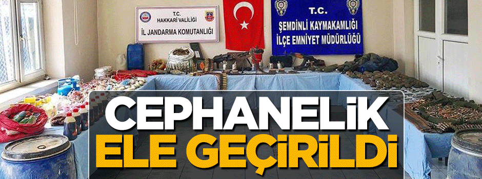 Hakkari'de PKK'nın cephaneliği bulundu
