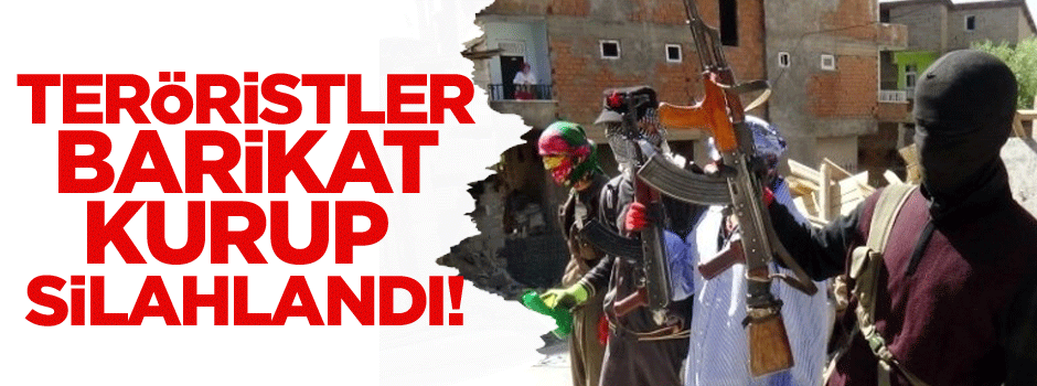 Hakkari'de teröristler silahlarıyla barikatlarda!