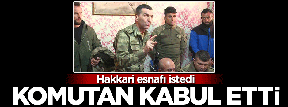 Hakkari'deki askerler artık çarşıya çıkacak