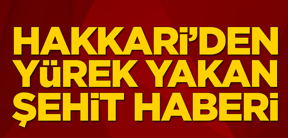 Hakkari'den yürek yakan şehit haberi