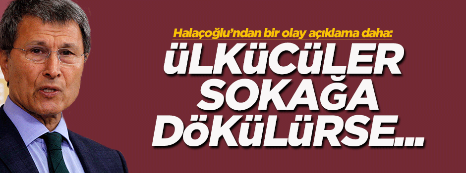 Halaçoğlu: Ülkücüler sokağa döküldüğü zaman...