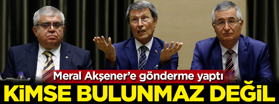 Halaçoğlu'ndan Akşener'e gönderme: Kimse bulunmaz değil