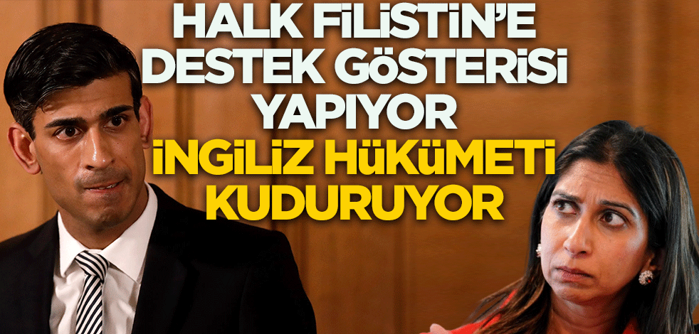Halk Filistin'e destek gösterisi yapıyor! İngiliz Hükümeti kuduruyor