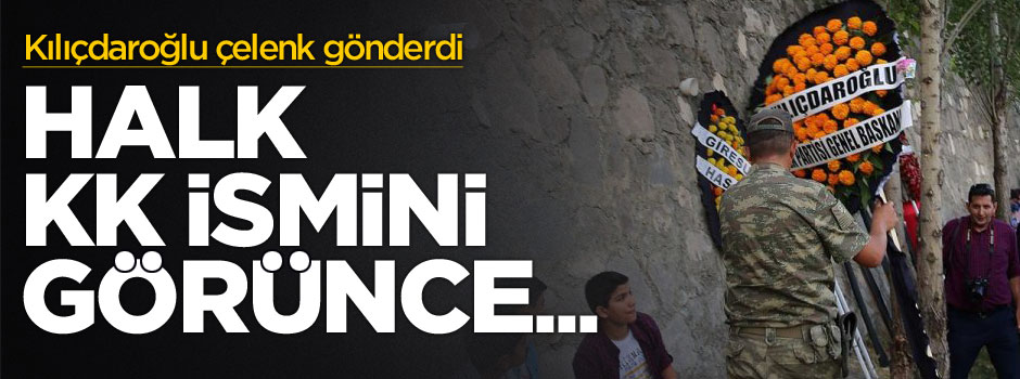 Halk, Kılıçdaroğlu'nun çelengini görünce...