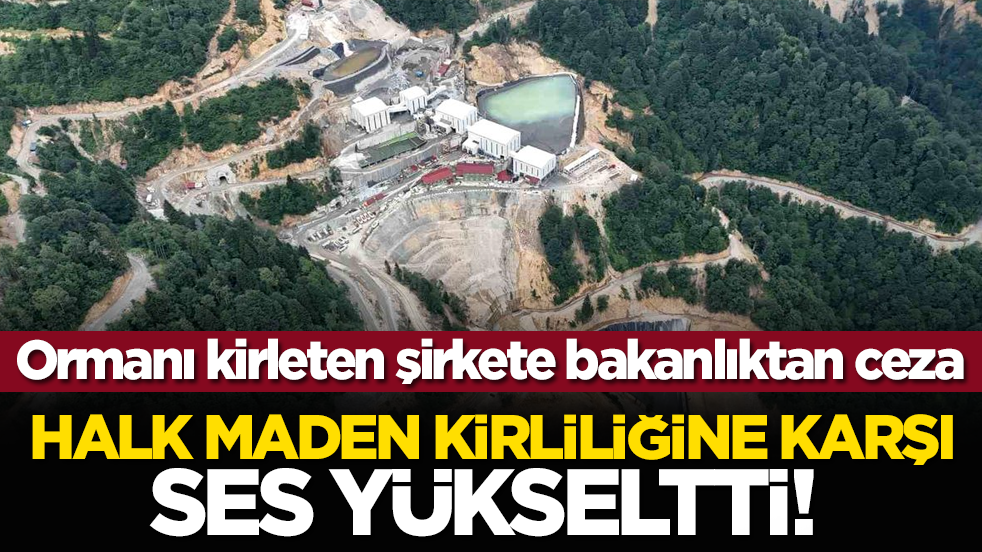 Halk maden kirliliğine karşı ses yükseltti! Ormanı kirleten şirkete bakanlıktan ceza