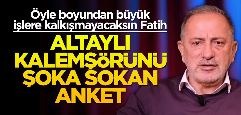 Halka sırtını dönen Fatih Altaylı rezil rüsva oldu! Yaptığı anket başını yaktı