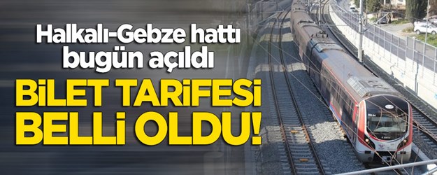 Halkalı-Gebze Banliyö Hattı'nın bilet tarifesi belli oldu
