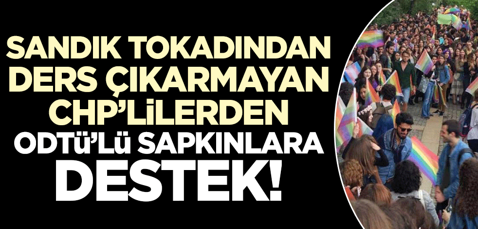 Halkın tokadı uslandırmadı! CHP'den ODTÜ'lü sapkınlara destek