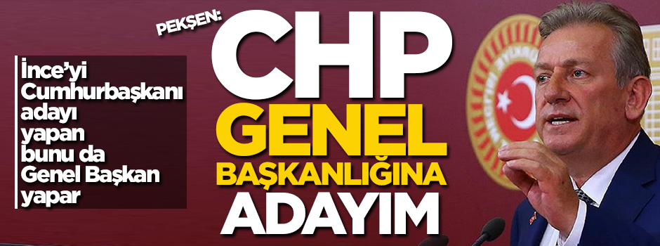 Haluk Pekşen CHP Genel Başkanlığına aday