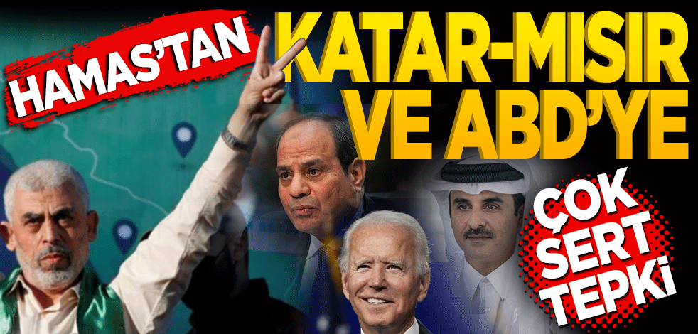 Hamas yetkilisinden Katar, Mısır ve ABD’ye sert tepki