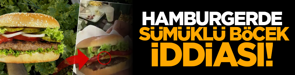 Hamburgerde sümüklü böcek iddiası!