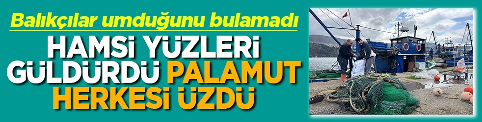 Hamsi yüzleri güldürdü palamut herkesi üzdü
