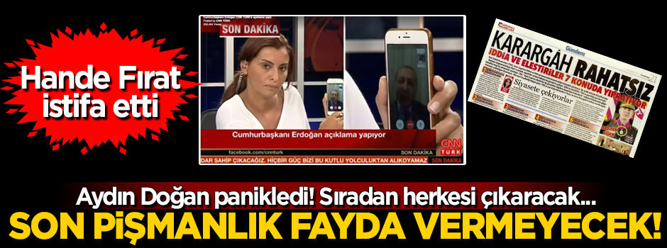 Hande Fırat istifa etti!