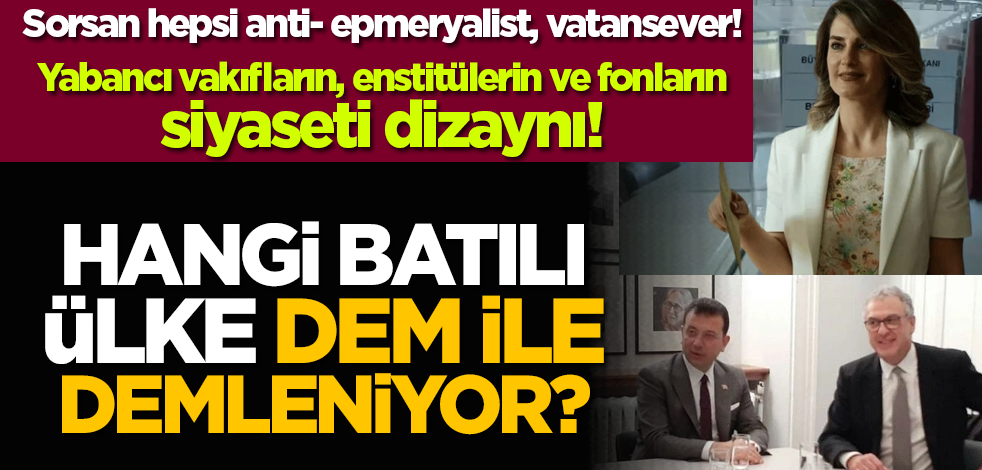 Hangi batılı ülke DEM ile demleniyor? Yabancı vakıfların siyaseti dizaynı!