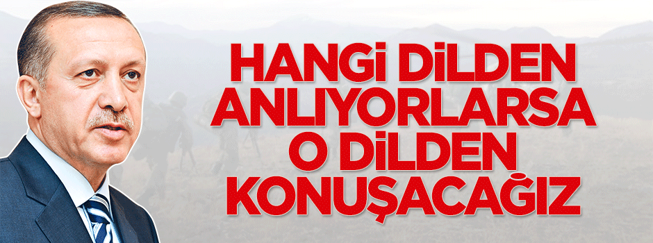 "Hangi dilden anlıyorlarsa o dilden konuşacağız"