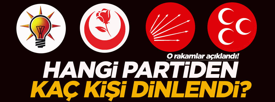 Hangi partiden kaç kişi dinlendi?