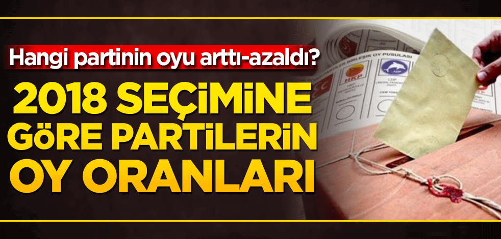 Hangi partinin oyu arttı-azaldı? 2018 seçimine göre partilerin oy oranları