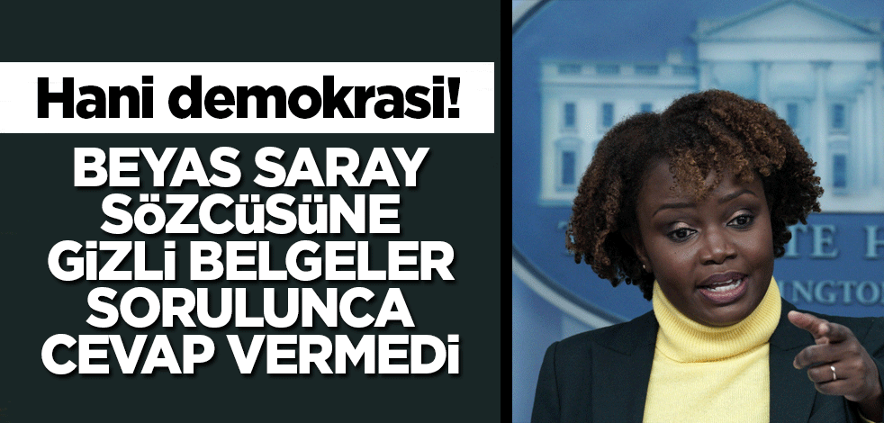 Hani demokrasi! Beyas Saray Sözcüsüne gizli belgeler sorulunca cevap vermedi