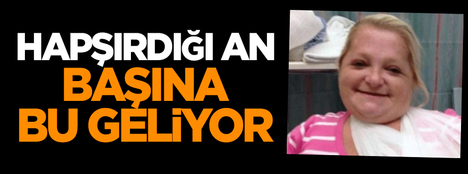 Hapşırdığı an başına bu geliyor