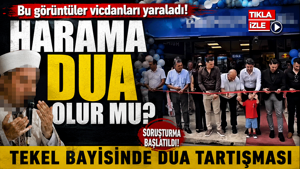 Harama dua olur mu? Bu görüntüler vicdanları yaraladı! Tekel bayisinde dua tartışması