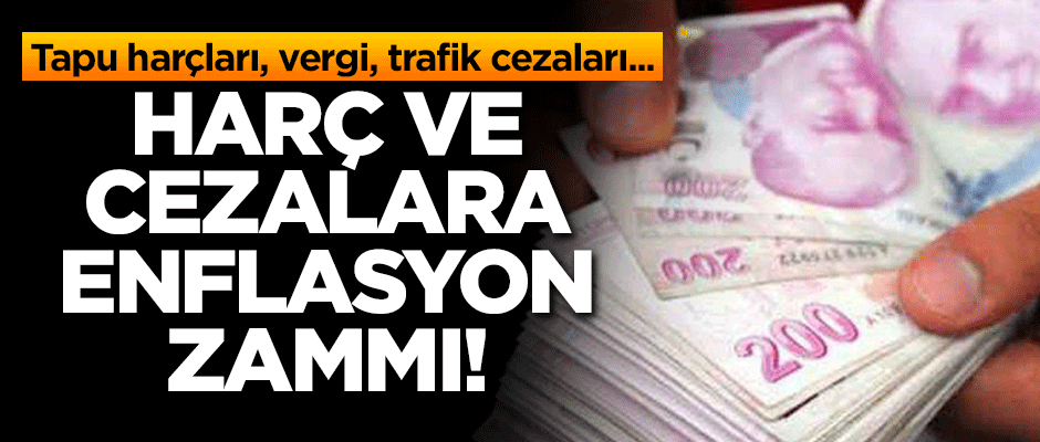 Harç ve cezalara enflasyon zammı!