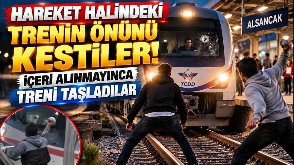 Hareket halindeki trenin önünü kestiler! İçeri alınmayınca yaptıkları pes dedirtti