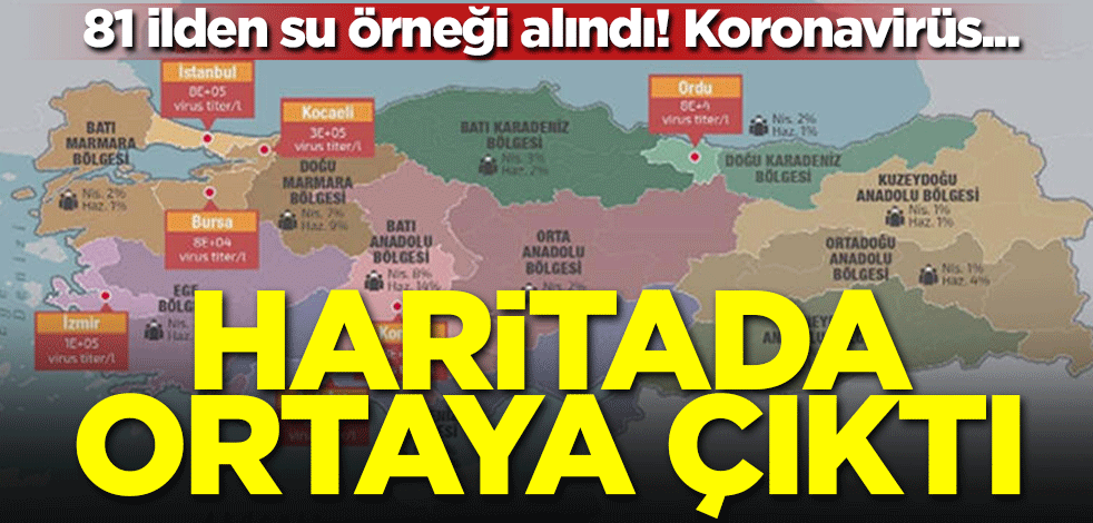 Haritada ortaya çıktı! 81 ilden su örneği alındı! Koronavirüs...