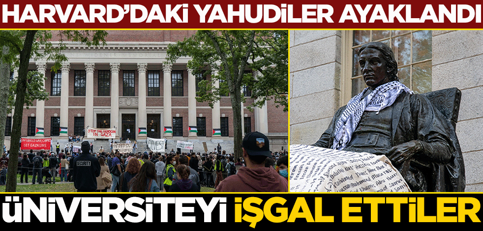 Harvard'daki yahudiler Gazze için ayaklandı! Üniversiteyi işgal ettiler
