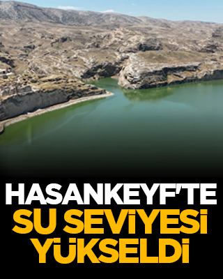 Hasankeyf'te su seviyesi yükseldi
