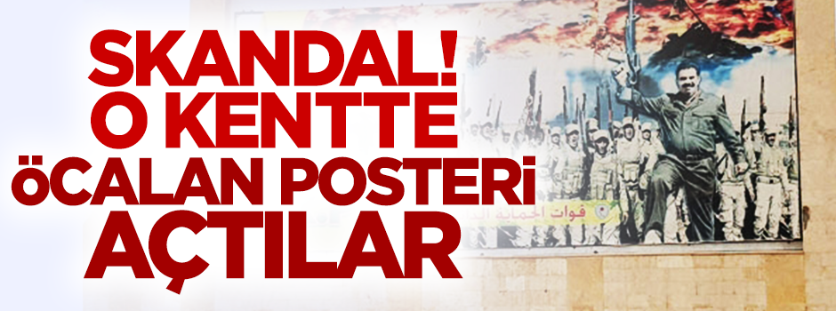 Haseke'de Öcalan ve teröristlerin posterini astılar!