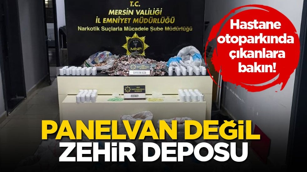 Hastane otoparkında çıkanlara bakın! Panelvan değil zehir deposu