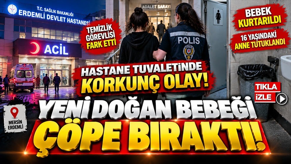 Hastane tuvaletinde dehşet! Yeni doğan bebeği çöpe bıraktı