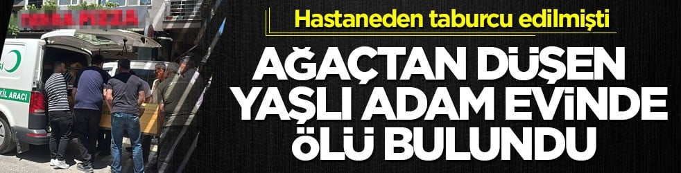 Hastaneden taburcu edilmişti! Ağaçtan düşen yaşlı adam evinde ölü bulundu