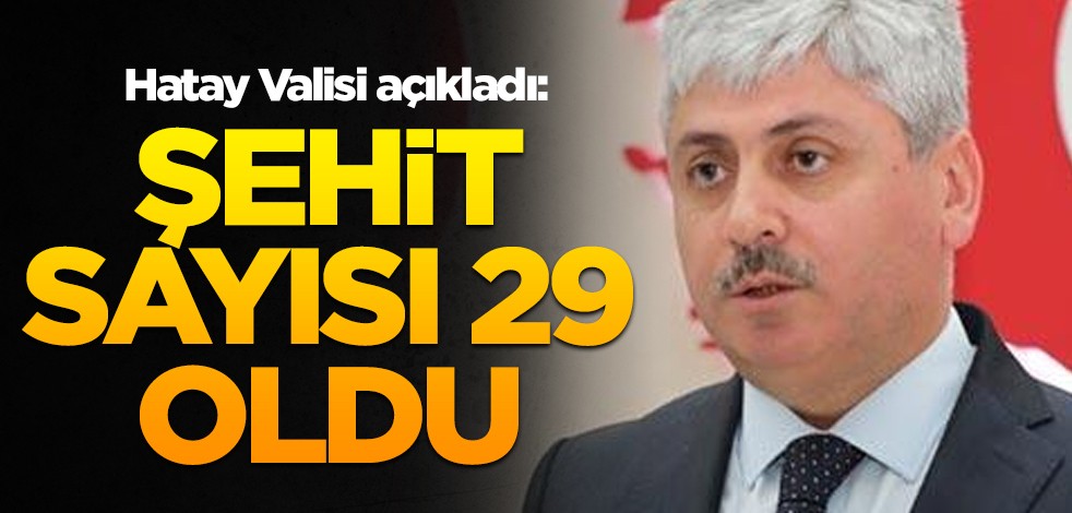Hatay Valisi Rahmi Doğan açıkladı: Şehit sayısı 29'a yükseldi