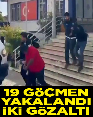 Hatay'da 19 kaçak göçmen yakalandı iki gözaltı