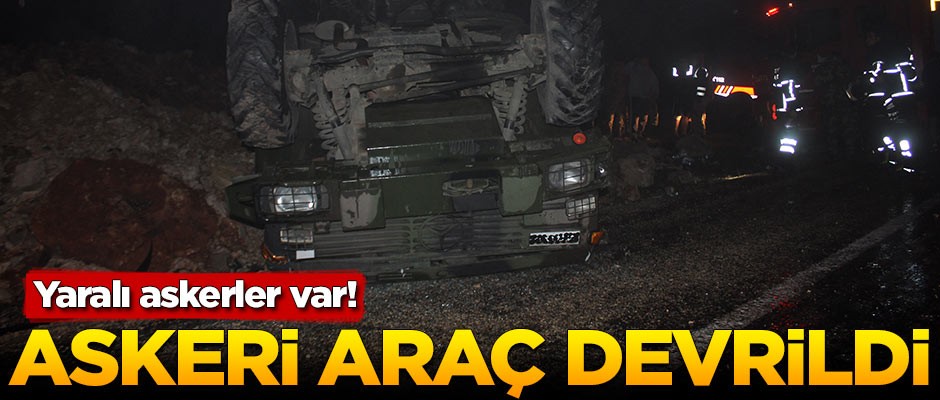 Hatay'da askeri araç devrildi! Yaralı askerler var