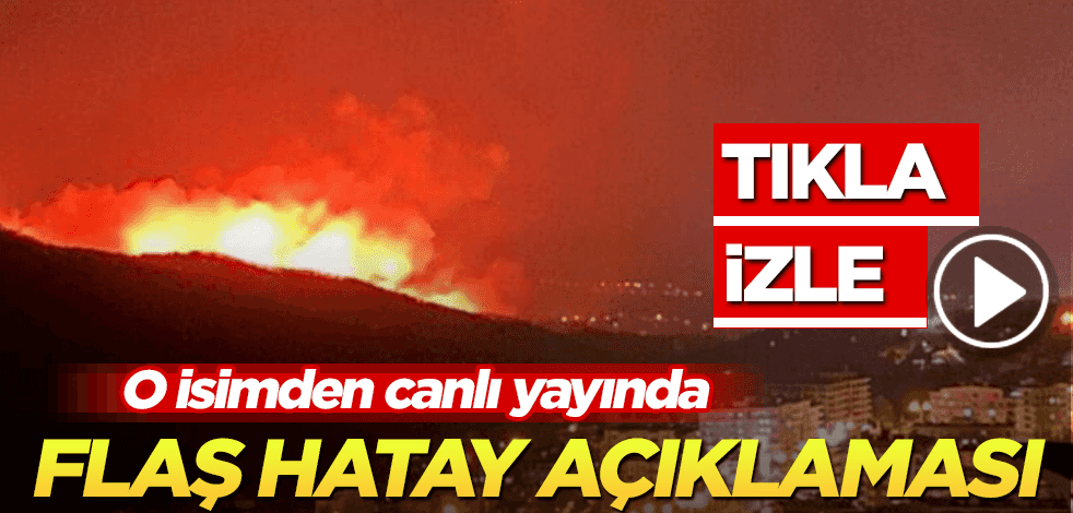 Hatay’daki yangına ilişkin canlı yayında flaş açıklamalar
