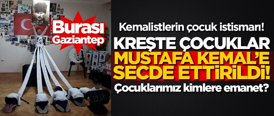 Hatem Çocuk Atölyesi'nde skandal... Çocuklar Mustafa Kemal'e secde ettirildi
