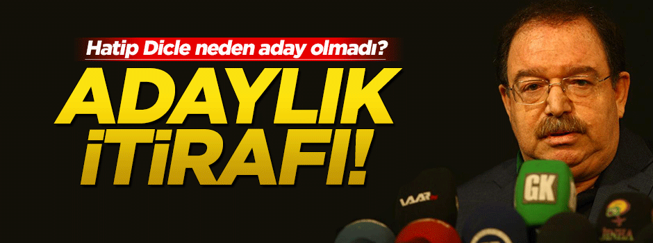 Hatip Dicle: Yemin nedeniyle milletvekil adayı olmadım