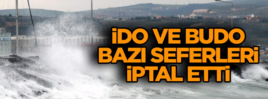 Hava koşulları nedeniyle bazı İDO ve BUDO seferleri iptal