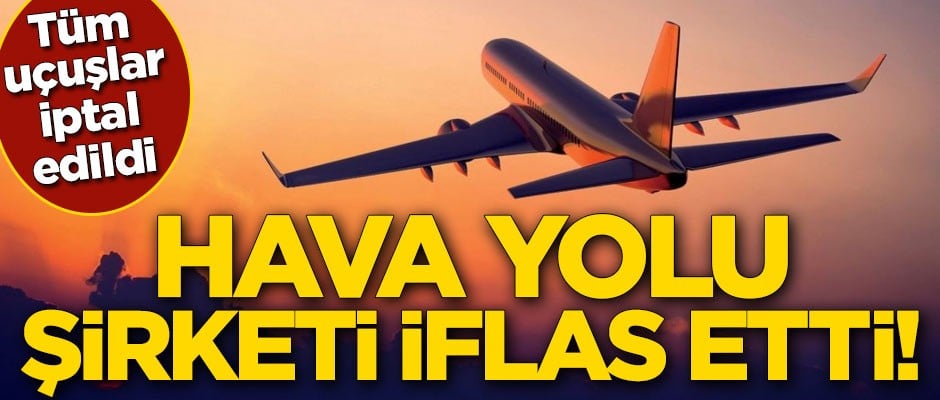 Hava yolu şirketi iflas etti! Tüm uçuşlar iptal edildi