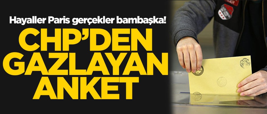 Hayaller Paris gerçekler bambaşka! CHP'den gazlayan anket