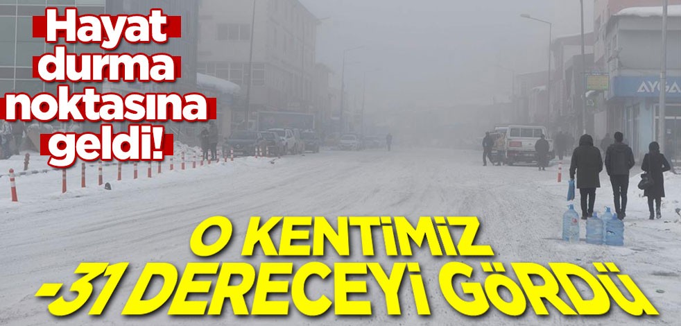Hayat durma noktasına geldi! O kentimiz -31 dereceyi gördü