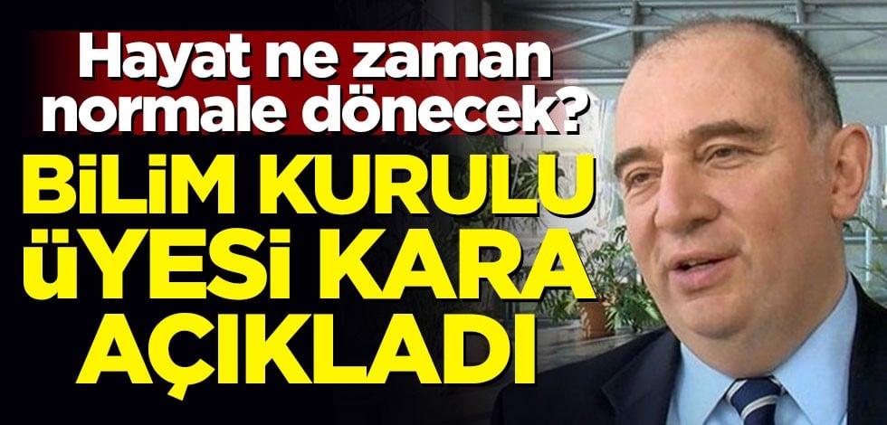 Hayat normale ne zaman dönecek? Bilim Kurulu üyesi profesör Ateş Kara açıkladı