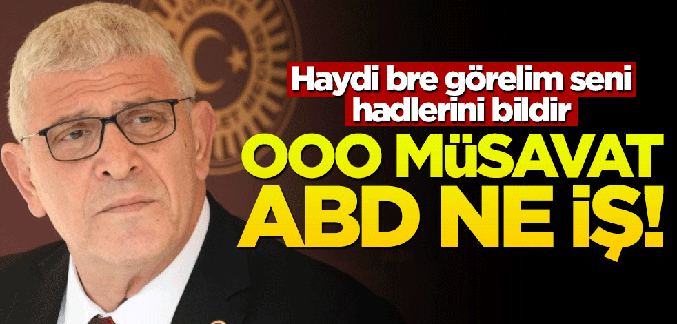 Haydi bre görelim seni hadlerini bildir! ABD ne iş Müsavat?