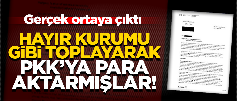 Hayır kurumu gibi toplayarak PKK'ya para aktarmışlar!