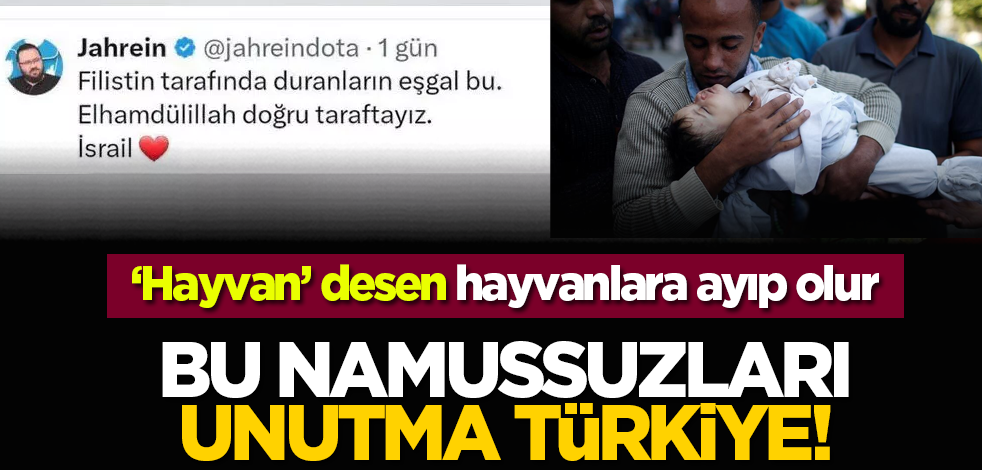 Hayvan desen hayvanlara ayıp olur... Bu namussuzları unutma Türkiye!