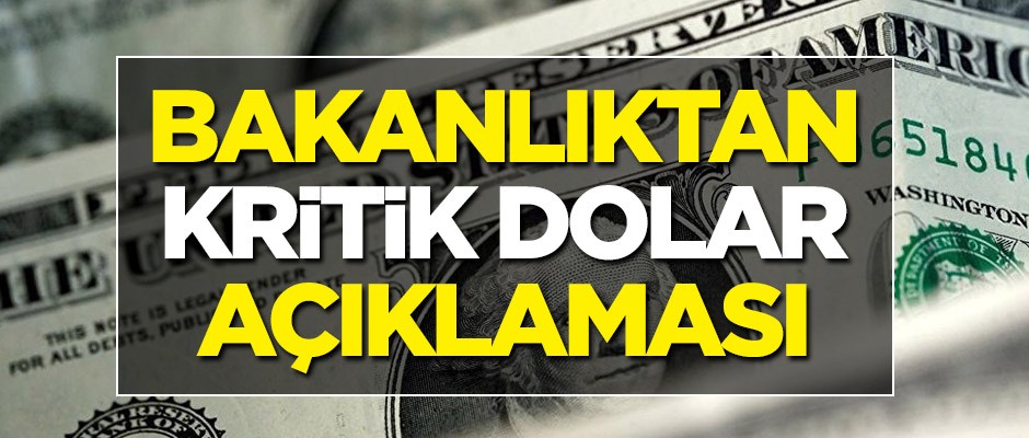 Hazine ve Maliye Bakanlığından kritik dolar açıklaması