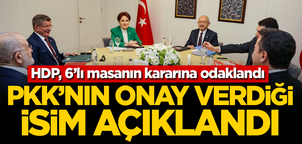 HDP, 6’lı masanın kararına odaklandı! PKK'nın onay verdiği isim açıklandı