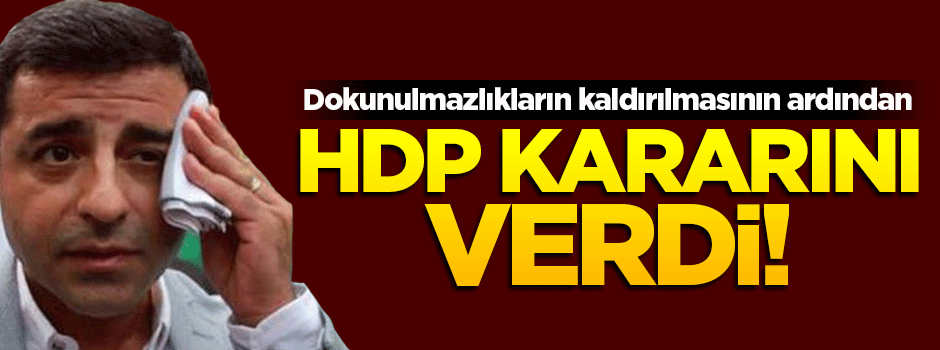 HDP Anayasa Mahkemesi'ne gidiyor